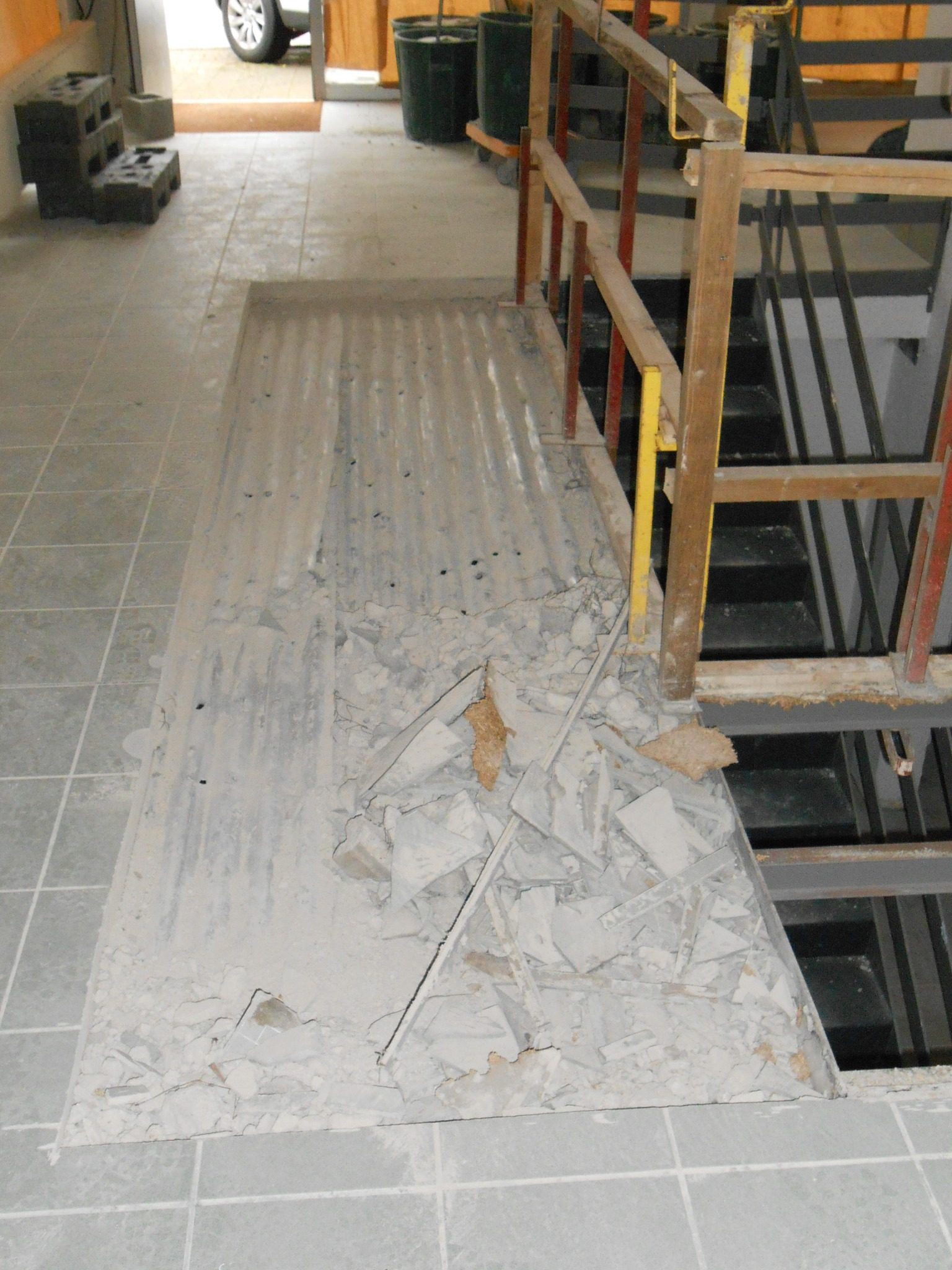 Travaux de création de la trémie