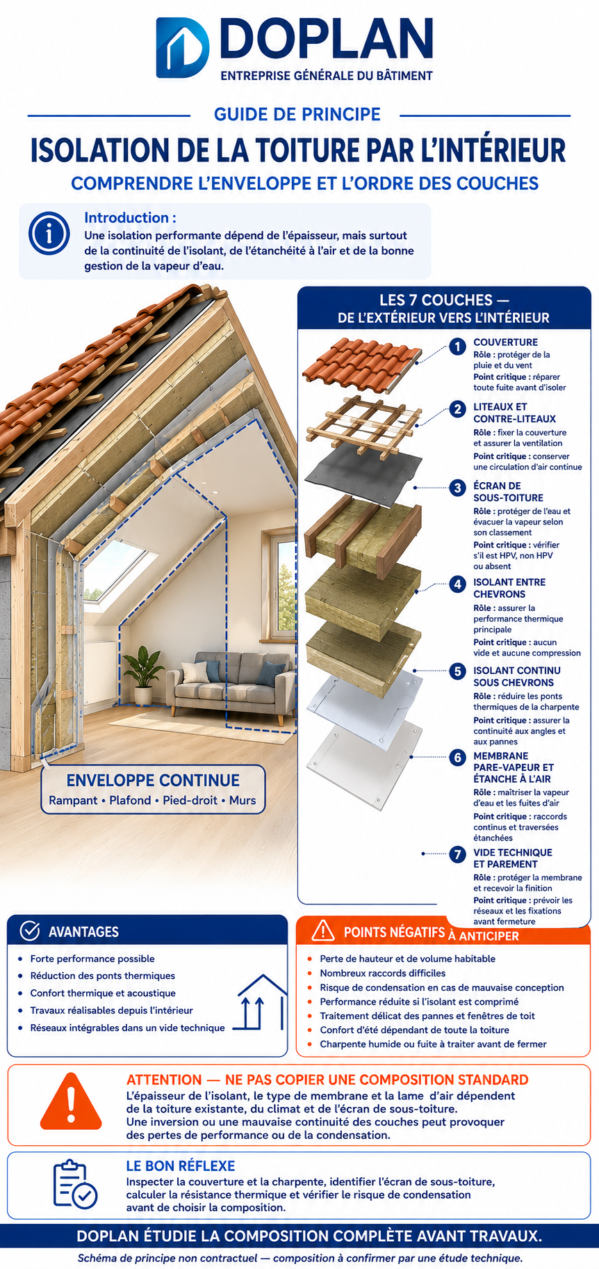 Guide DOPLAN sur l’isolation de toiture par l’intérieur